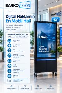 43″ 106 CM BARKOVIZYON 4300 DO LCD DIŞ MEKAN AYAKLI MENÜ BORD
